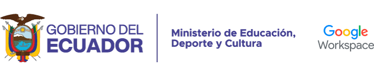 Gobierno del Ecuador — Ministerio de Educación, Deporte y Cultura · Google Workspace
